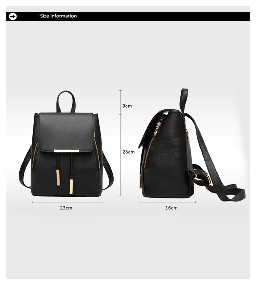 New Women Backpack PU Leather Fashion Female Backbags 