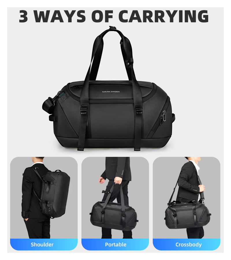 3 ways of carrying travel bacpack