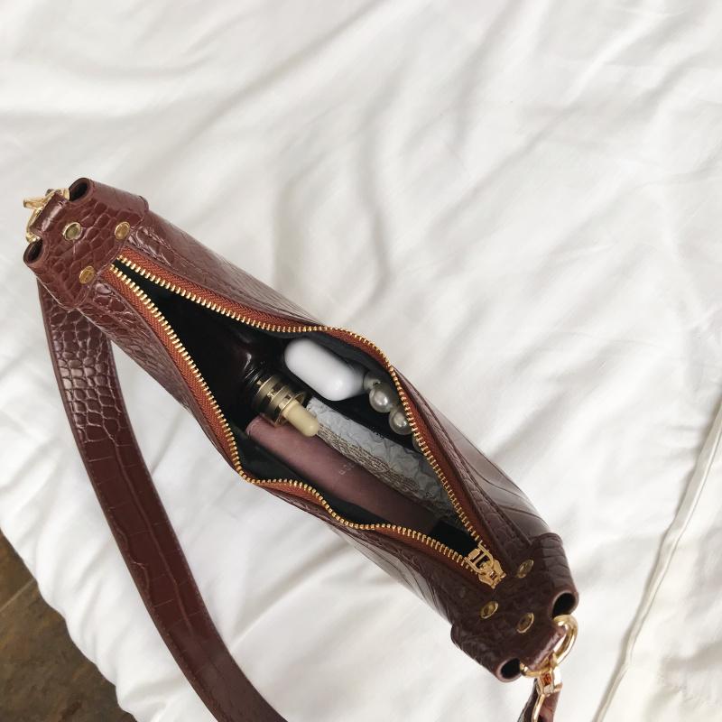 Stone Pattern PU leather Crossbody Bag