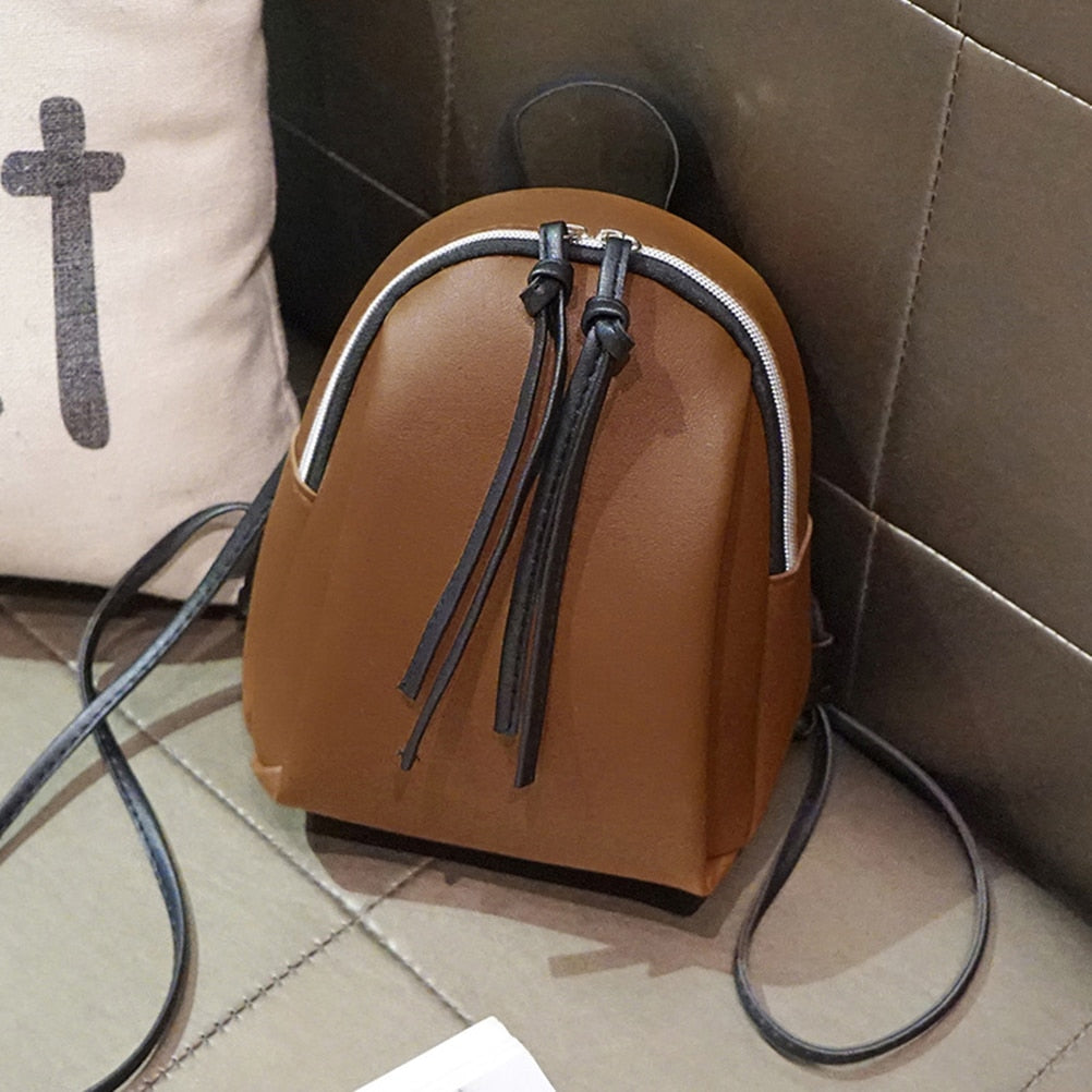 PU leather backpack