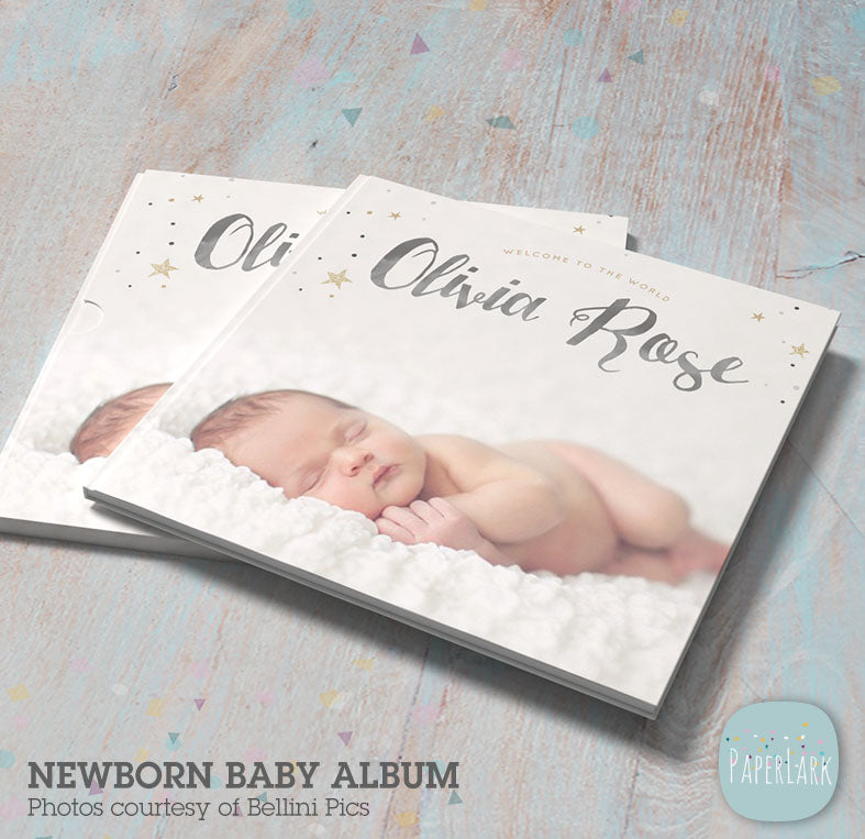 Download Baby Photo Album Template Rn001 Paper Lark Designs PSD Mockup Templates