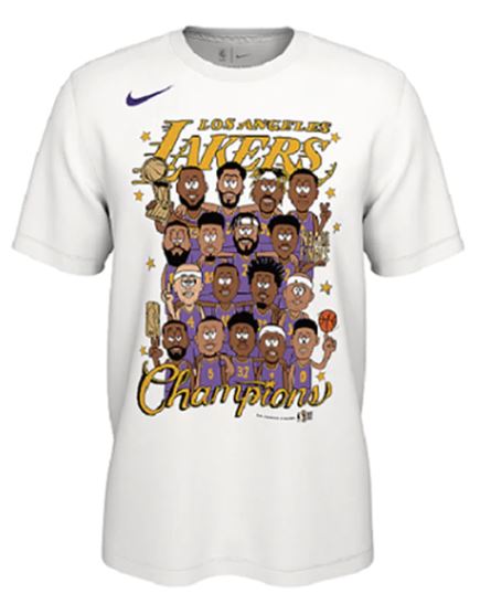 Men's Los Angeles Lakers Fanatics Branded Black 2020 NBA Finals Champions  Finger Roll Ring T-Shirt