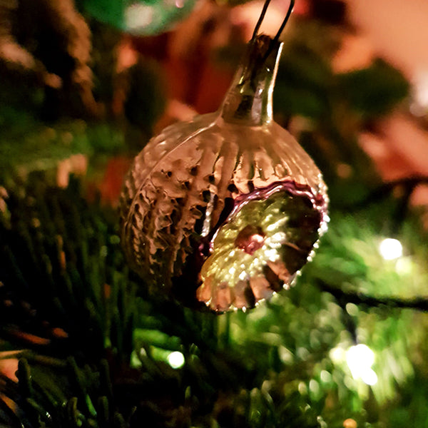 Vintage Christmas bauble on the tree