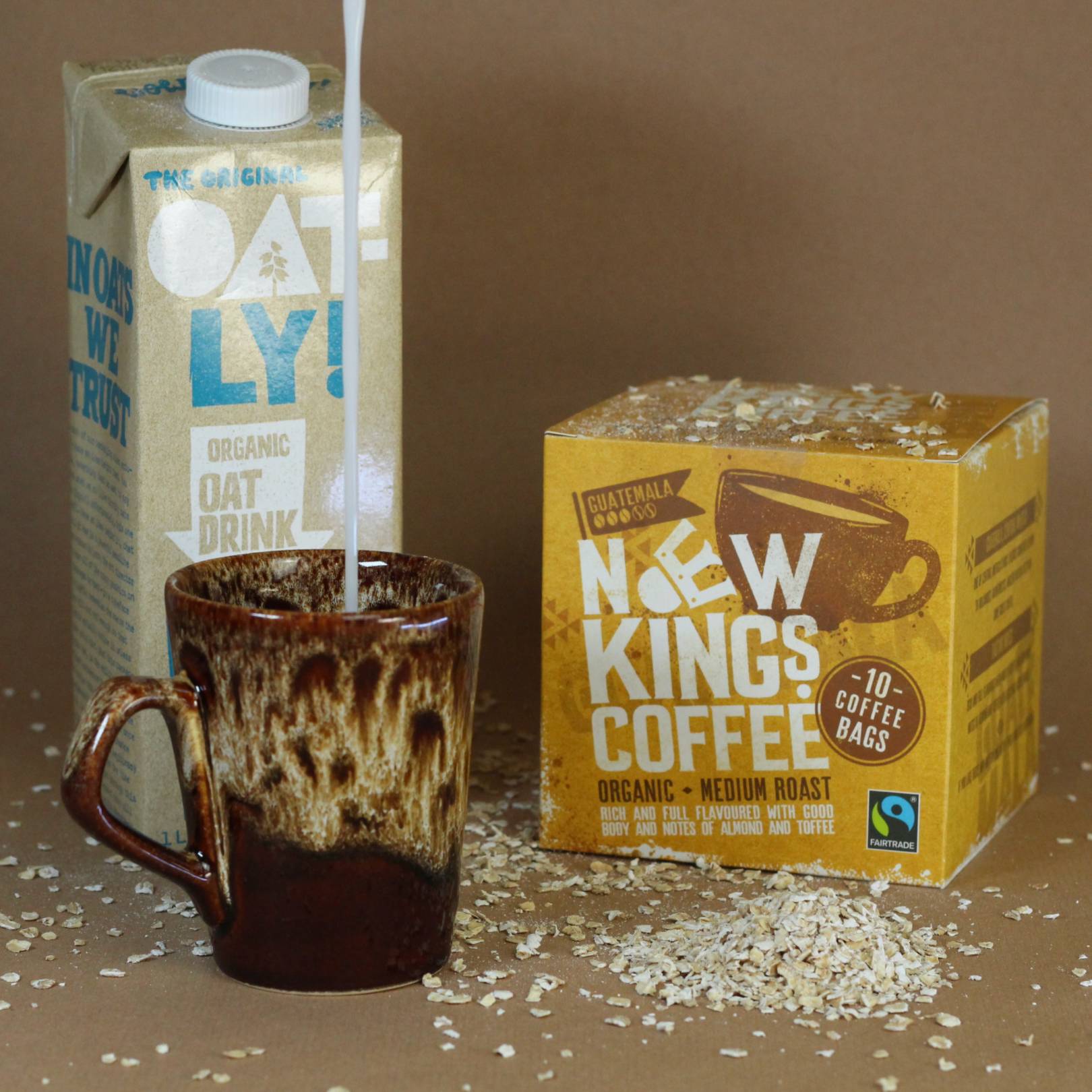 Oatly with New Kings Coffee Bags