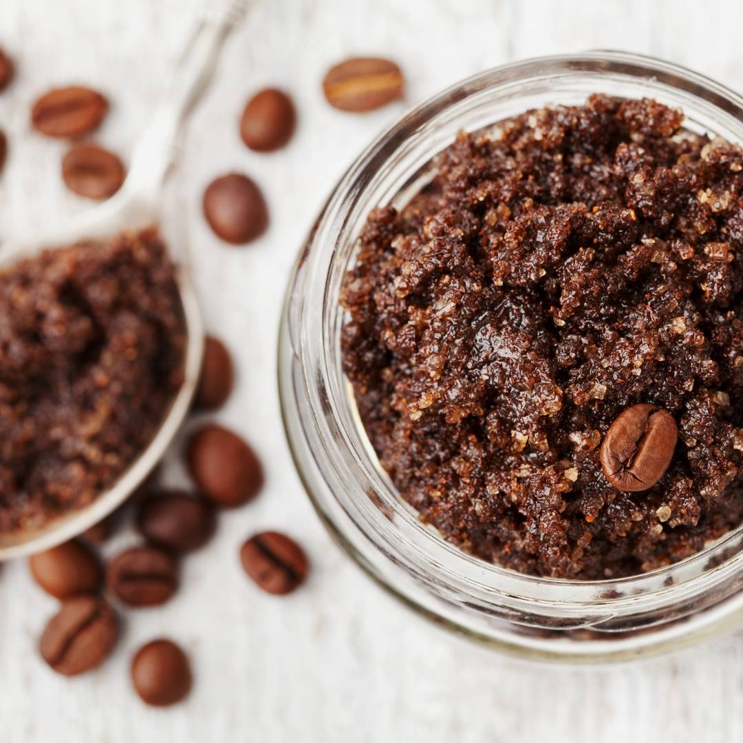 Homemade coffee body scrub