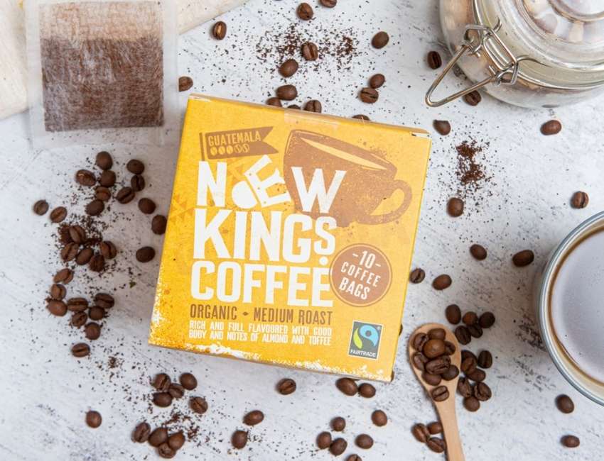 New Kings Coffee Medium Roast with coffee beans