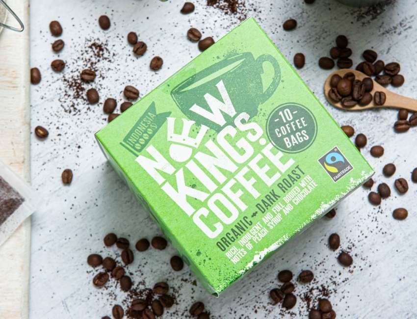 New Kings Coffee Medium Roast with coffee beans