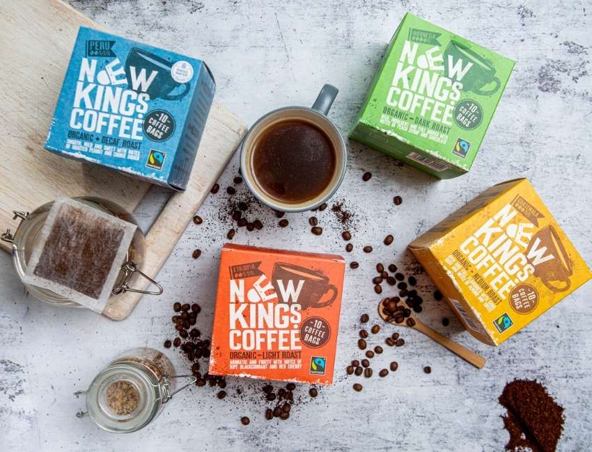 New Kings Coffee Selection of Roasts with coffee beans