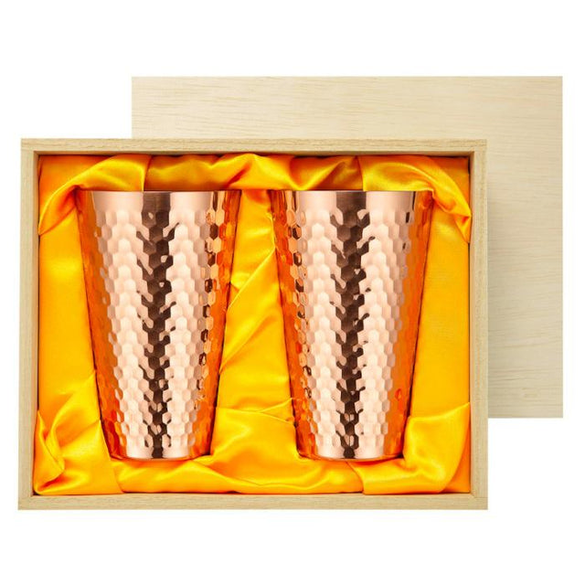 Pure Brass Glass Tumbler with Beautiful Nakashi Drinking Serving Water Set  of 2