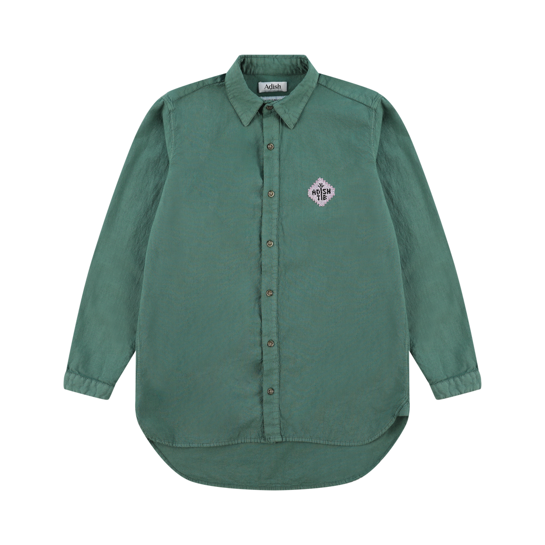 Adish x The Inoue Brothers Garment Dyed Button Up Shirt (Green)