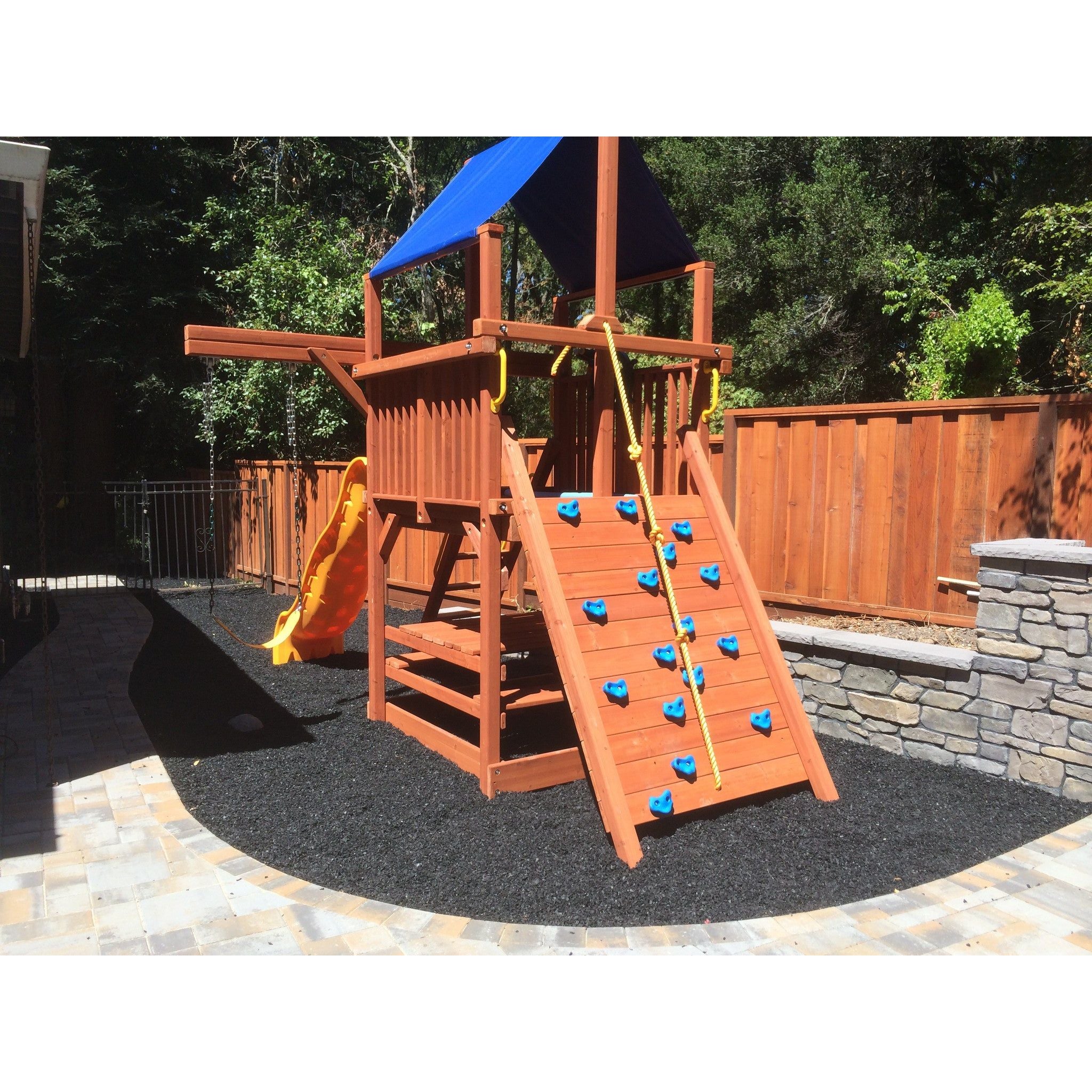 Image of Black rubber mulch in a playground