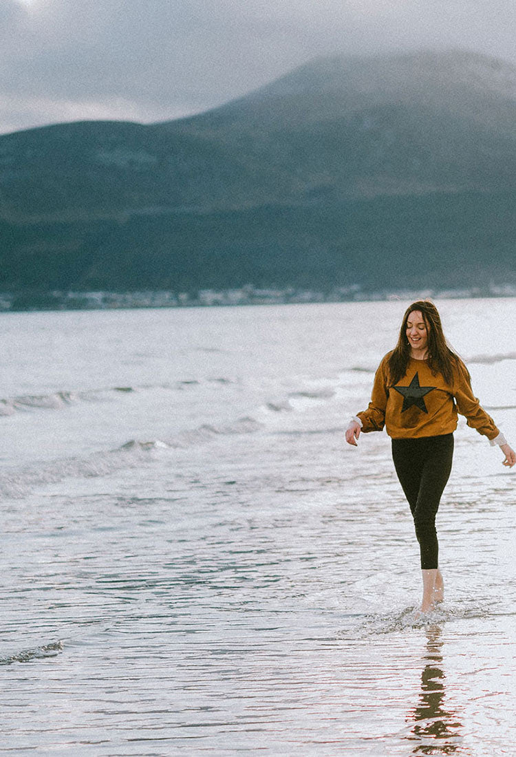 Catherine on the beach in Newcastle Co.Down