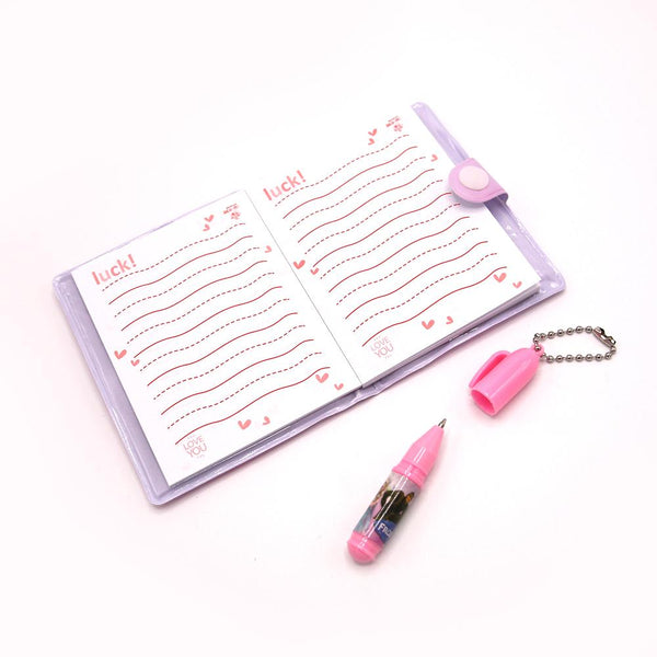 mini diary with pen