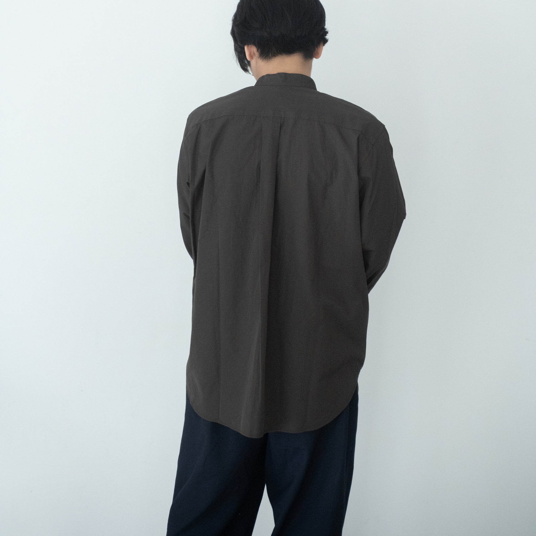 専用　holk ♡ stand shirt バンドカラーシャツ　カーキ　ポケット