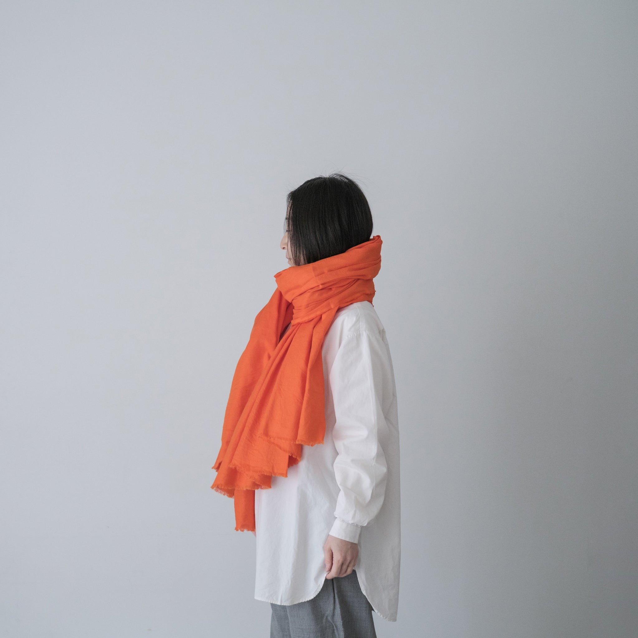 LOCALLY｜0191 cotton / linen viyella germent dye stole