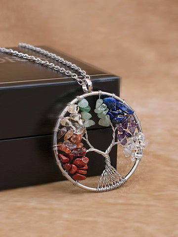 Chakra Tree Gemstone Tree of Life Necklace Chain Option Gift Box Option  Free UK Delivery - Etsy