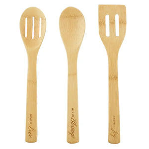 Heat Embossed Wooden Utensil Set of 3 - Flippin' Fabulous LLC