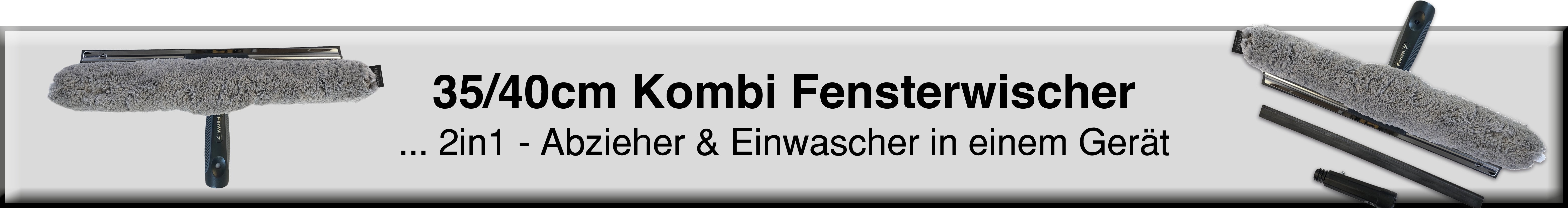 FenWi 25/30cm Profi Kombi Fensterwischer 2in1 / Abzieher & Einwascher –  FenWi-Shop