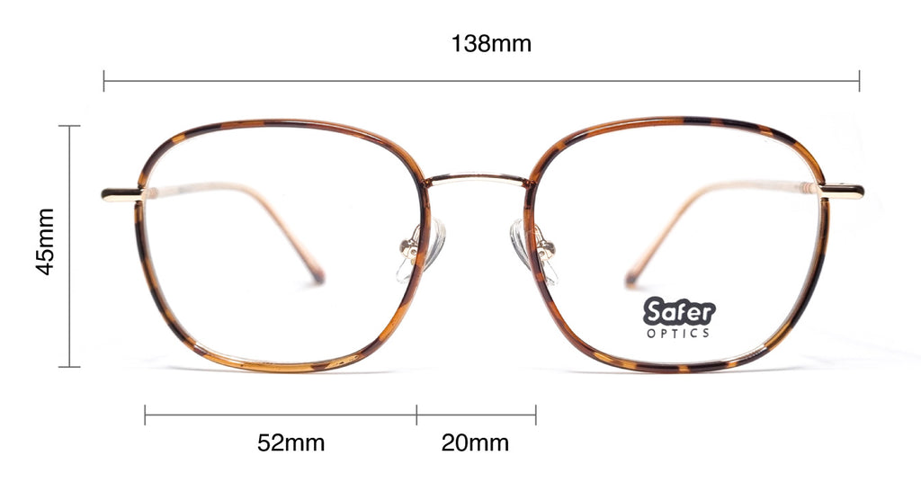 Empire Frame Glasses Size Measurements