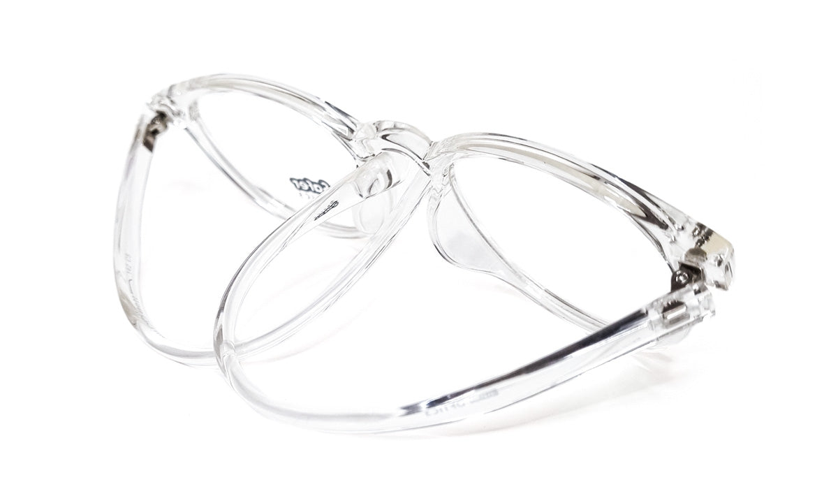 Round transparent glasses - SaferOptics anti blue light blocking eyewear