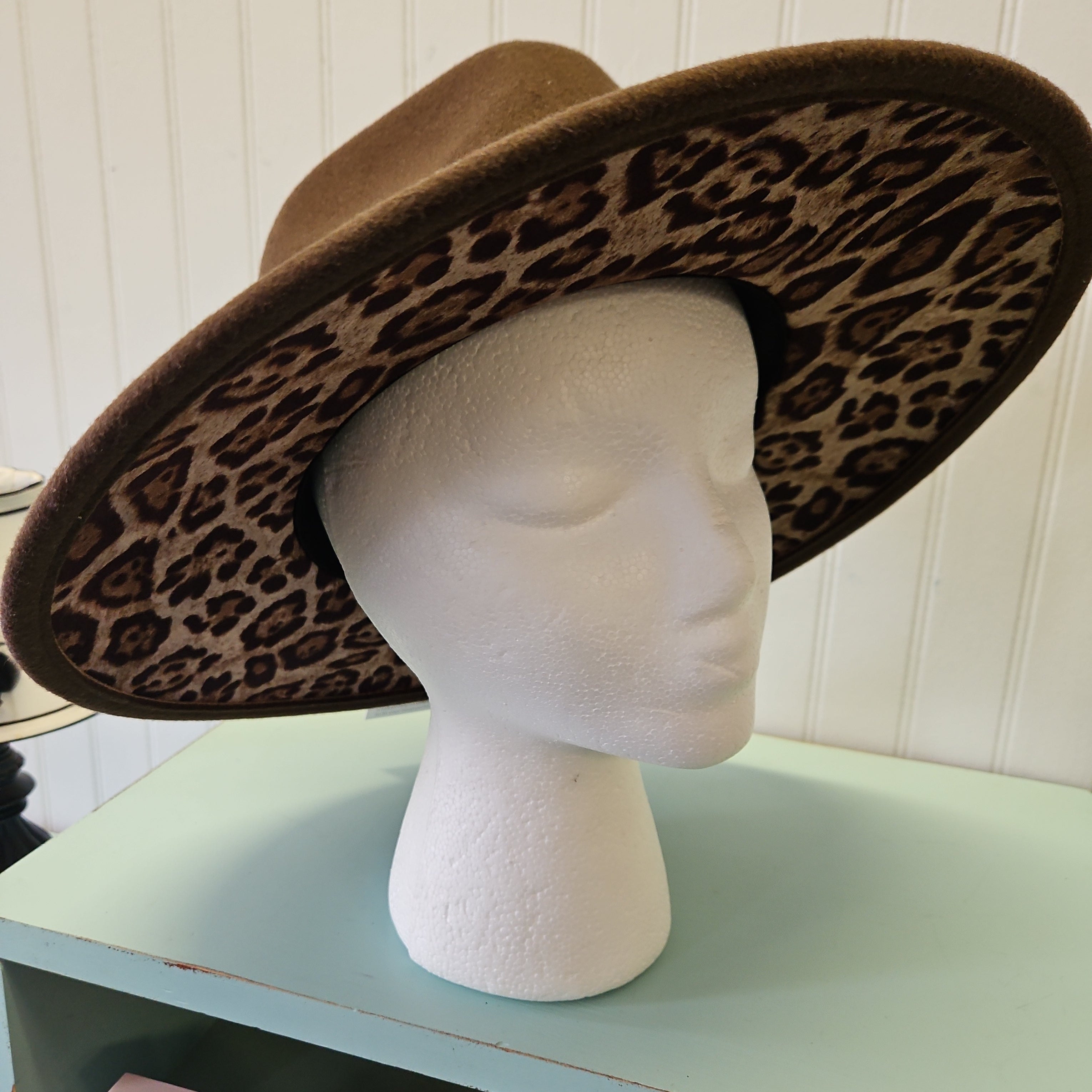Black American Hat Makers Cheetah Fedora Hat image