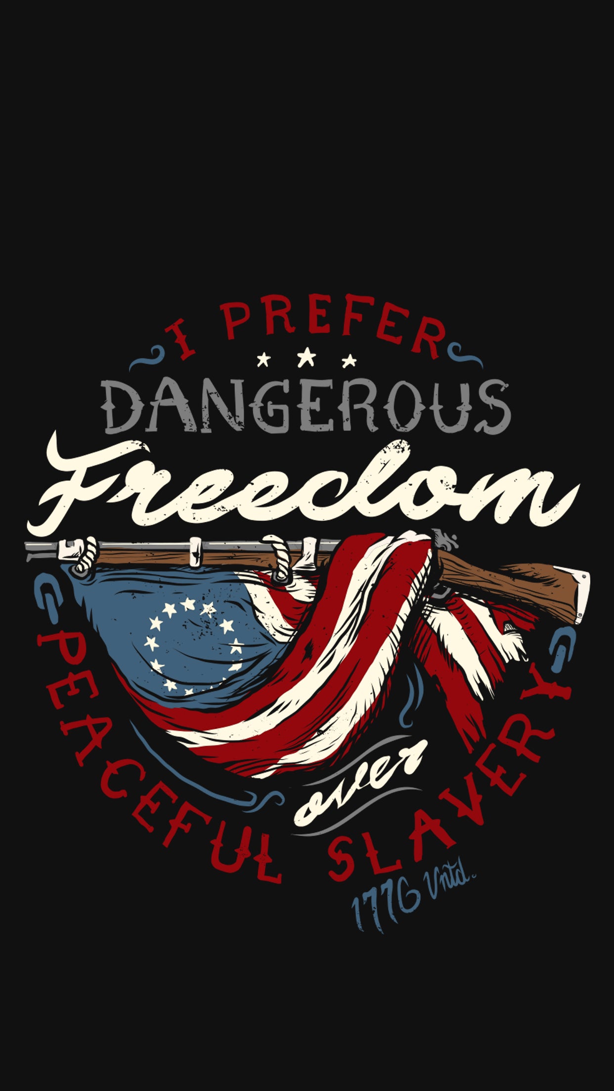 Patriotic Phone Wallpaper ~ Amendment 1776 Patriotic Dangerous | sunwalls