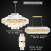 Modern crystal chandelier for dining room oval design kitchen island chain light fixture