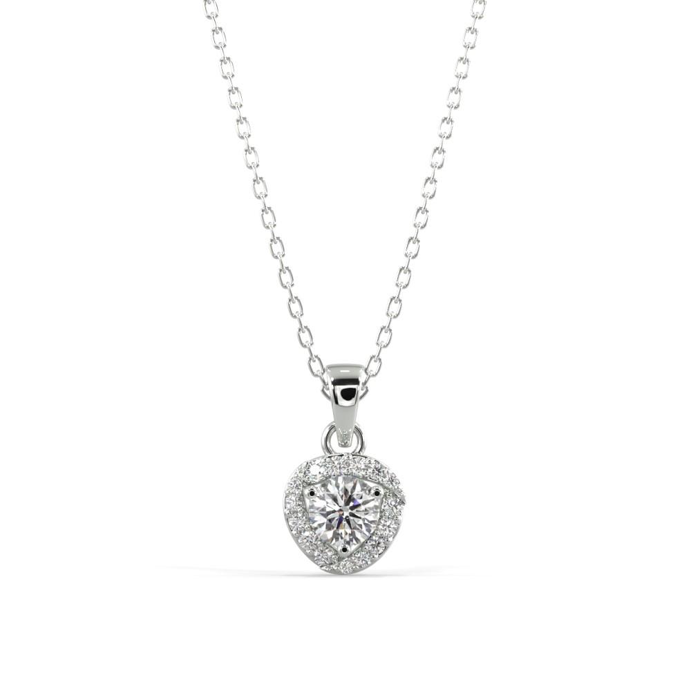 Buy AGS Certified 1/2 Carat TW Three Stone Diamond Pendant in 10K White Gold  at Amazon.in