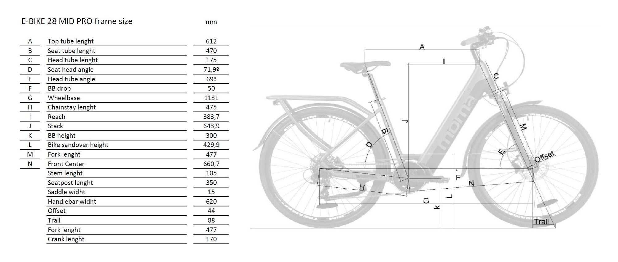 Bicicleta Eléctrica MOMA BIKES BIE28CTBRMGUN (Velocidad Máx: 25km -  Autonomia: 80 km)