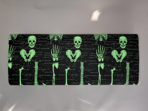 Skeleton print glowing in the dark