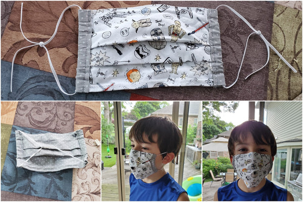 Kids Facemask with elastic ear loops and converter