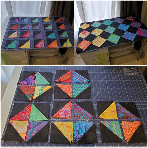 Possible layout configurations for the half square triangle blocks
