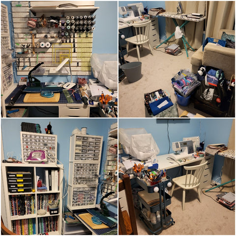 Before pictures of the crafting space