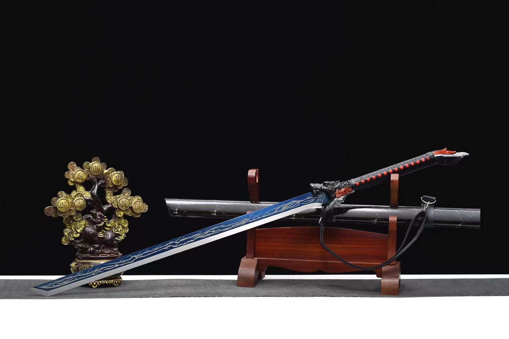 Blood Wolf Sword,Handicrafts,Tang-Horizontal Knife,Real Tang Sword,Handmade Chinese Sword,High manganese steel,Longquan sword