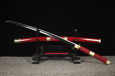 Anime Sword,One Piece,Black Blade,Real Japanese Samurai Sword,Handmade –  swordculture