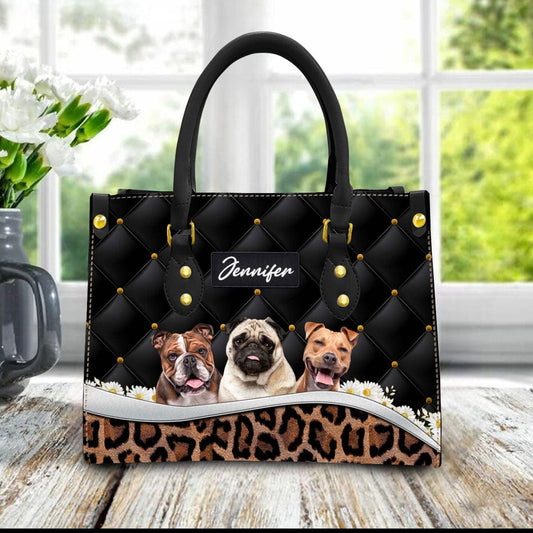 Dog Mom Personalized Leather Bag
