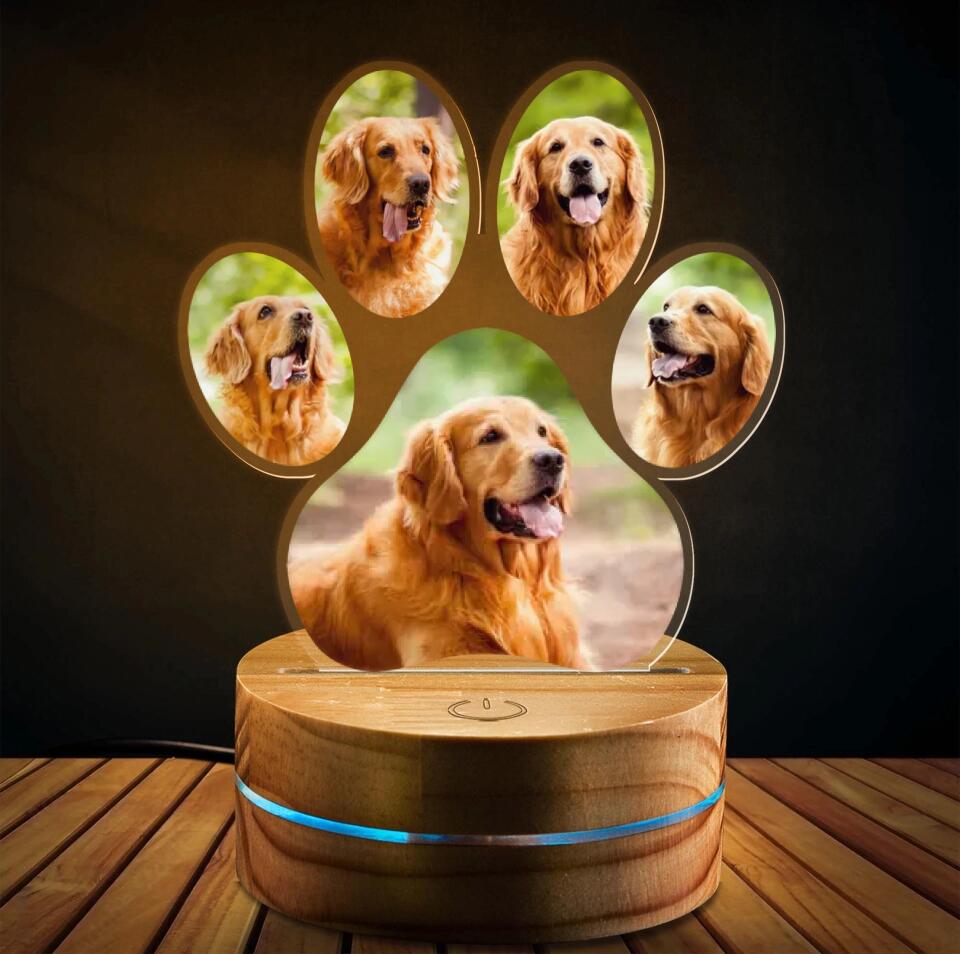 Image of Custom Pet Night Light Gift For Pet's Parents