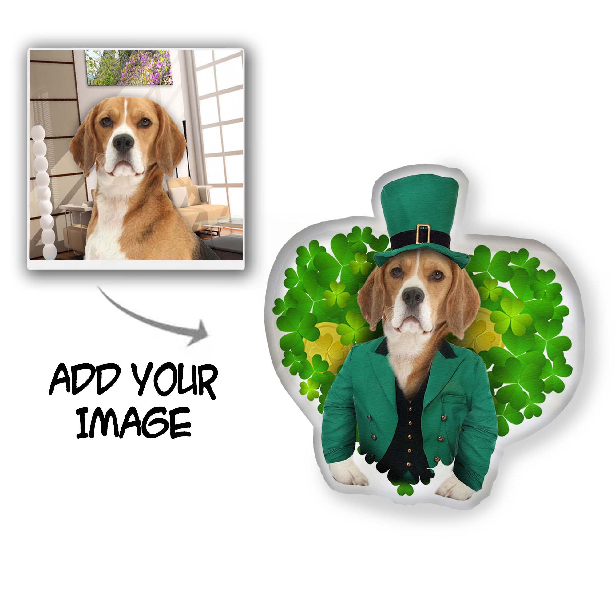 Image of The St Patrick Custom Pet Pillow  ADD YOUR IMAGE 