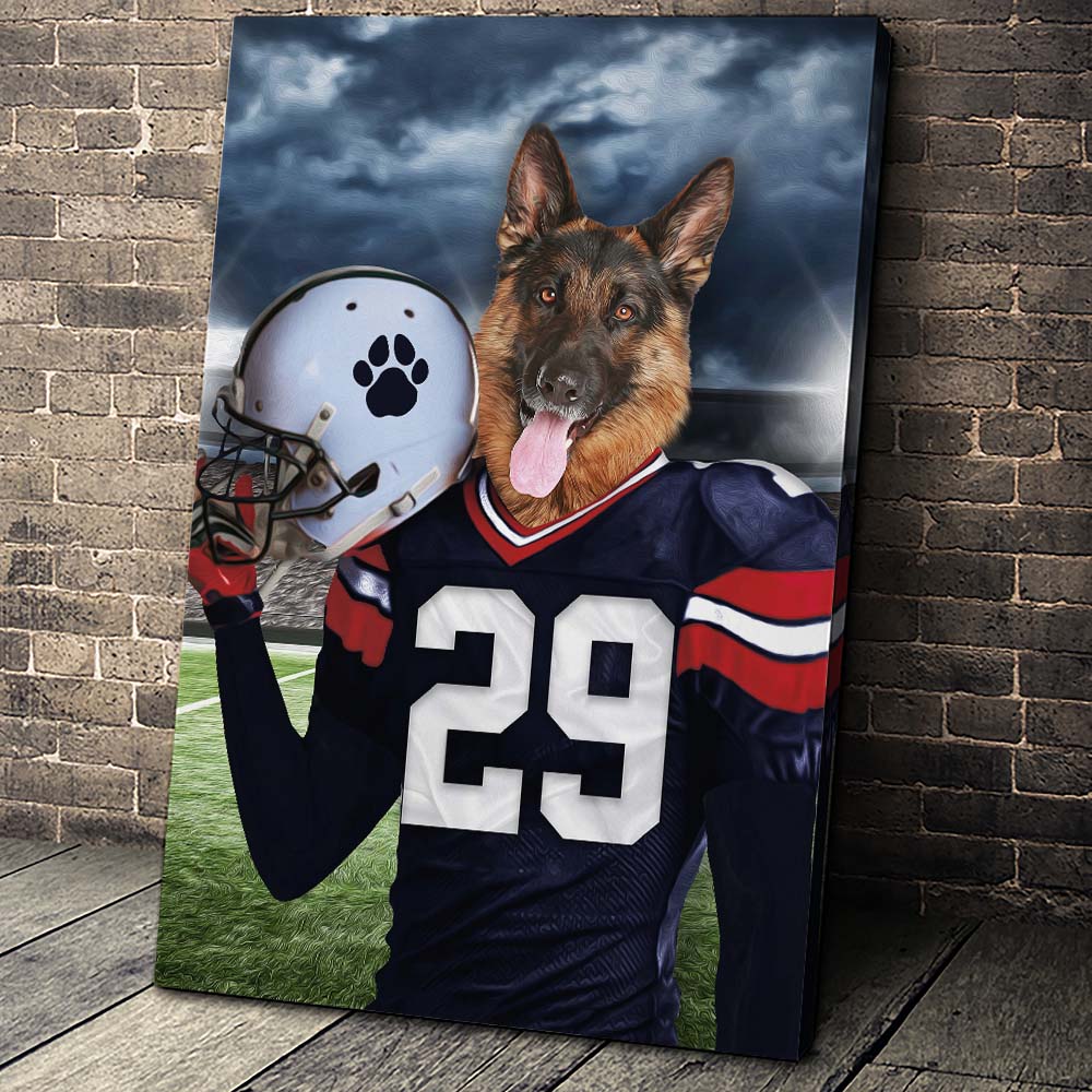 Image of New England Fan Custom Canvas Pet Portrait