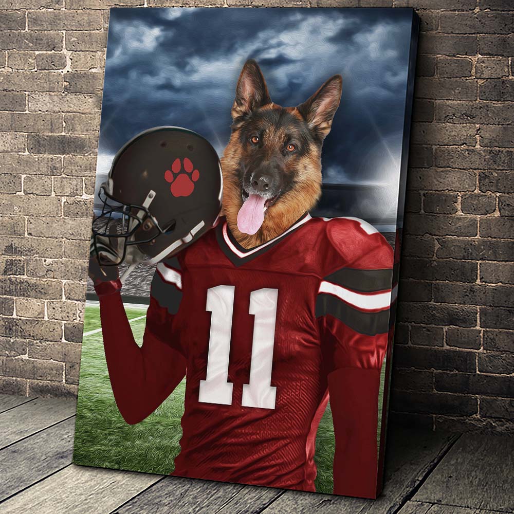 Image of Tampa Bay Fan Custom Canvas Pet Portrait