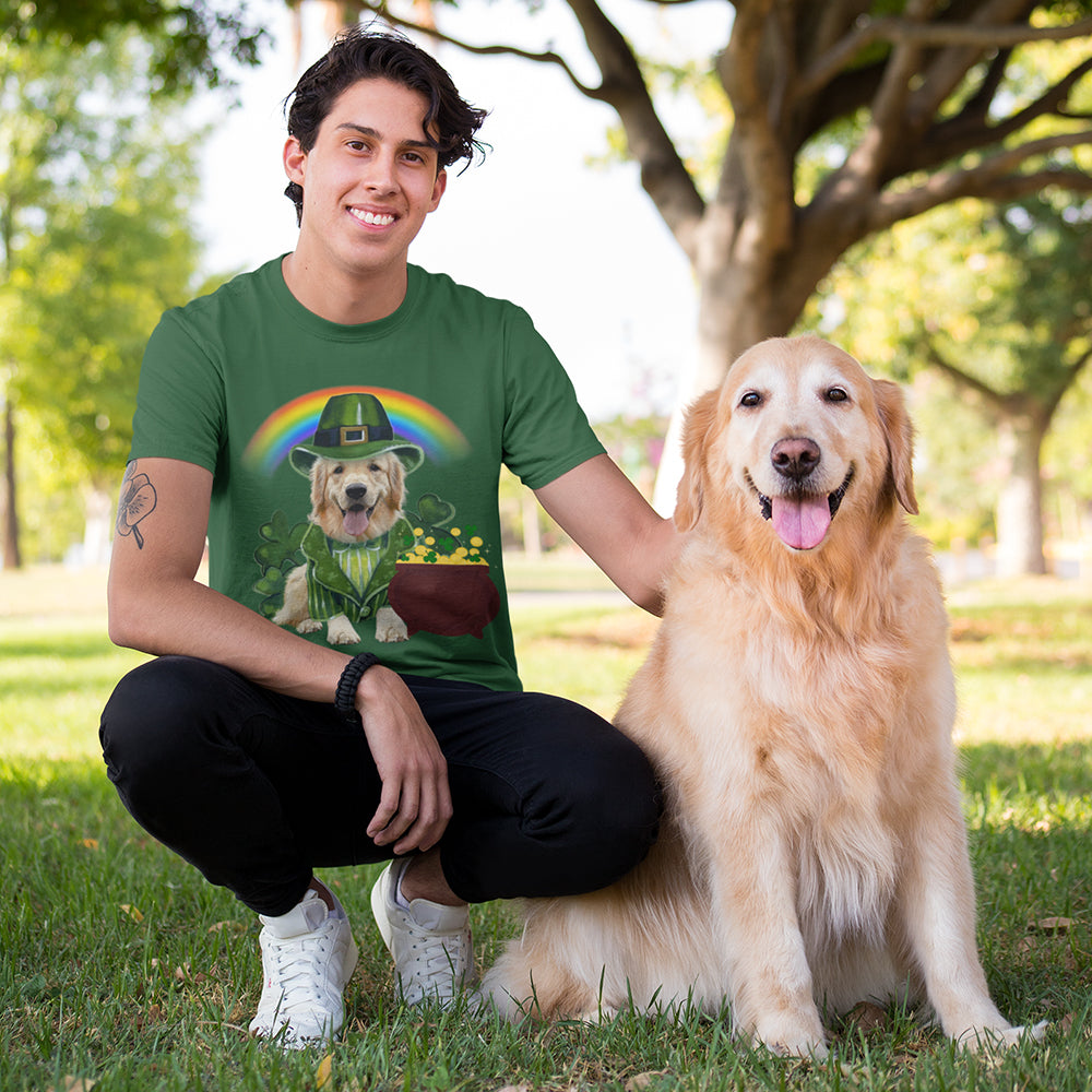 Image of Lucky Pot Of Gold Custom Pet Unisex T-shirt