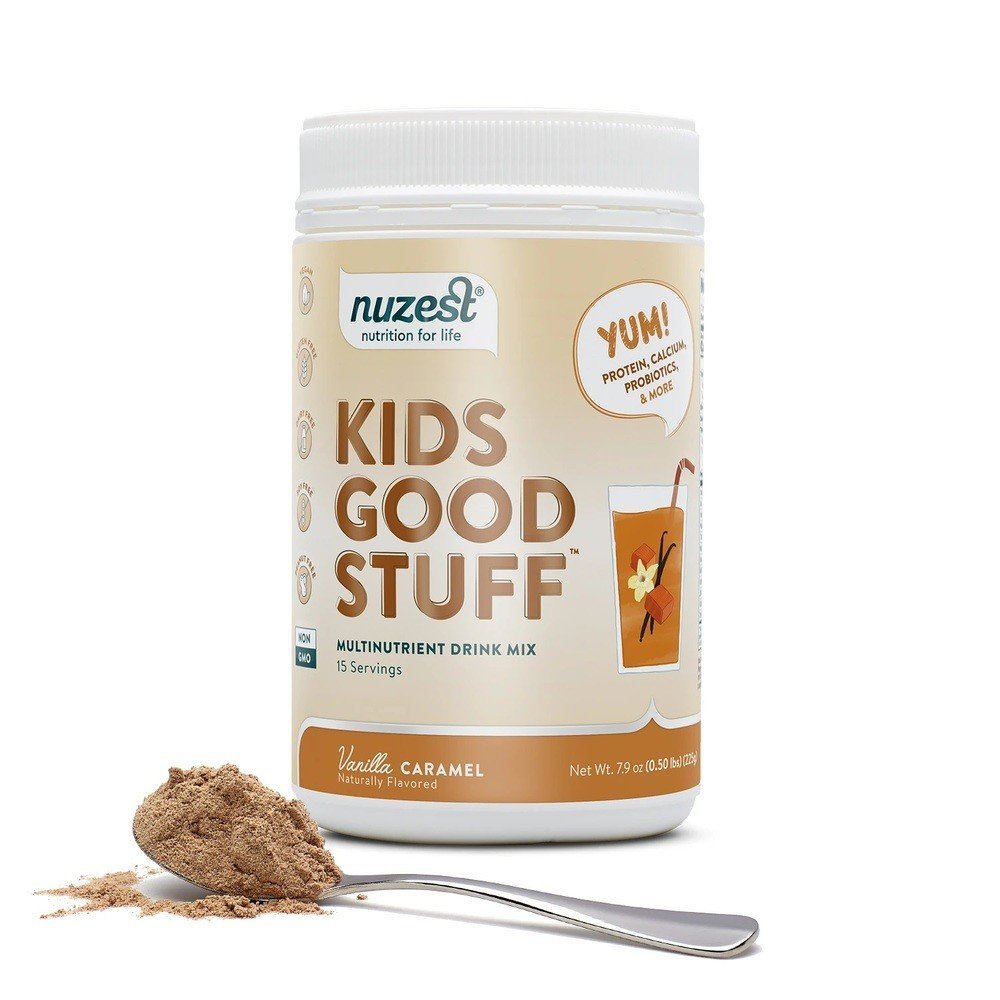 Nuzest Multivitamin Drink for Kids.Convenient High Protein Nutritious Shake Kids Love, 15 Servings / Vanilla Caramel