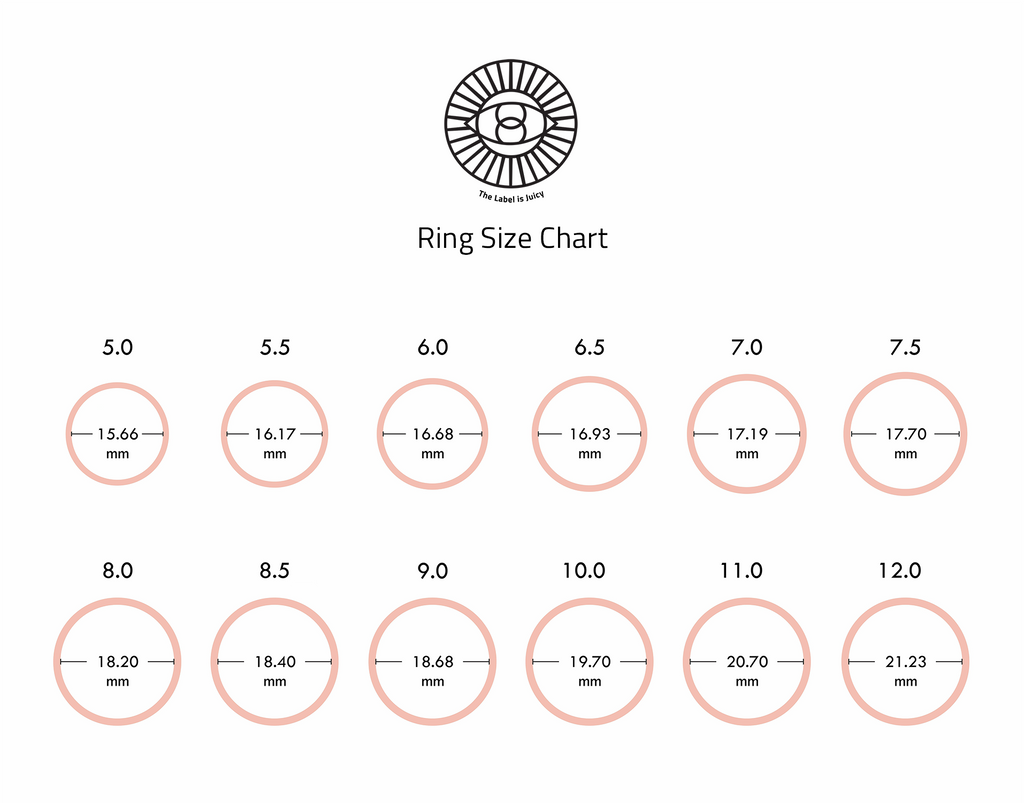Size Chart – The Label is Juicy