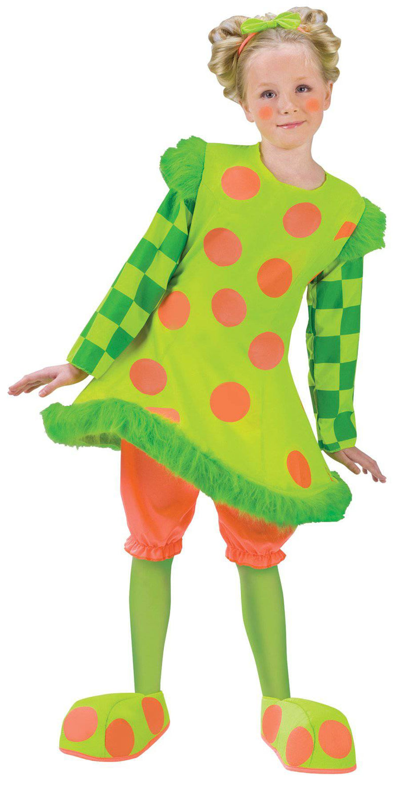 Fun World Girls' Lolli The Clown Funny Theme Costume - Costume Arena