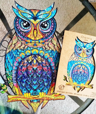 Wooden Jigsaw Puzzle Charming Owl