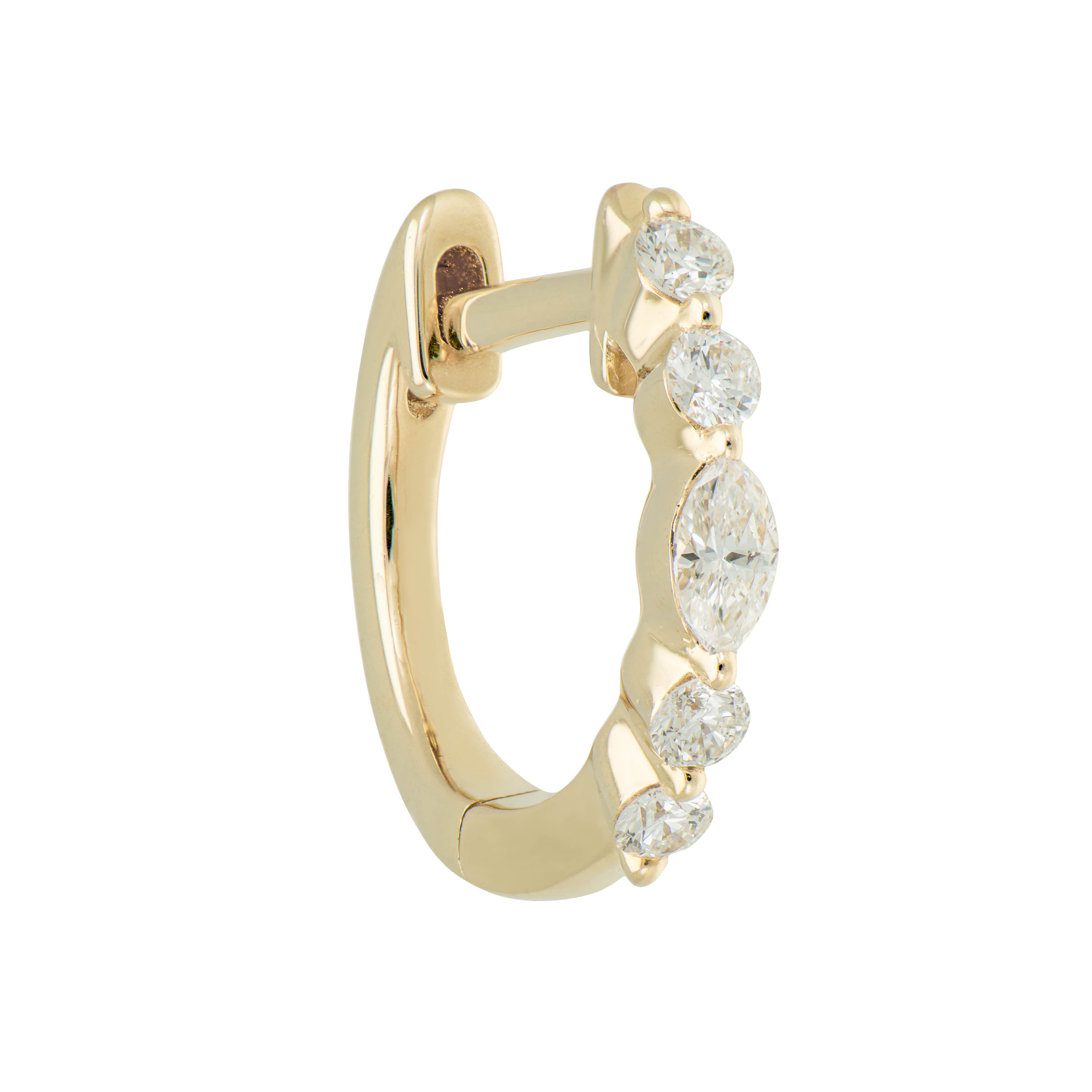 Diamond Marquise Invisible Set Hoop – Ali Weiss Jewelry