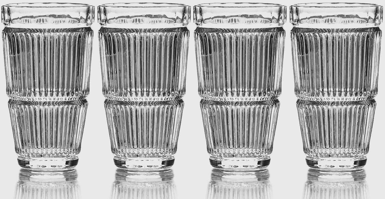 Mikasa Carroll Gate Fine Crystal Highball Glasses -Elegant and Sophisticated