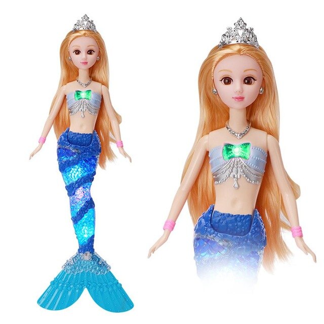 barbie sirene cheveux bleus