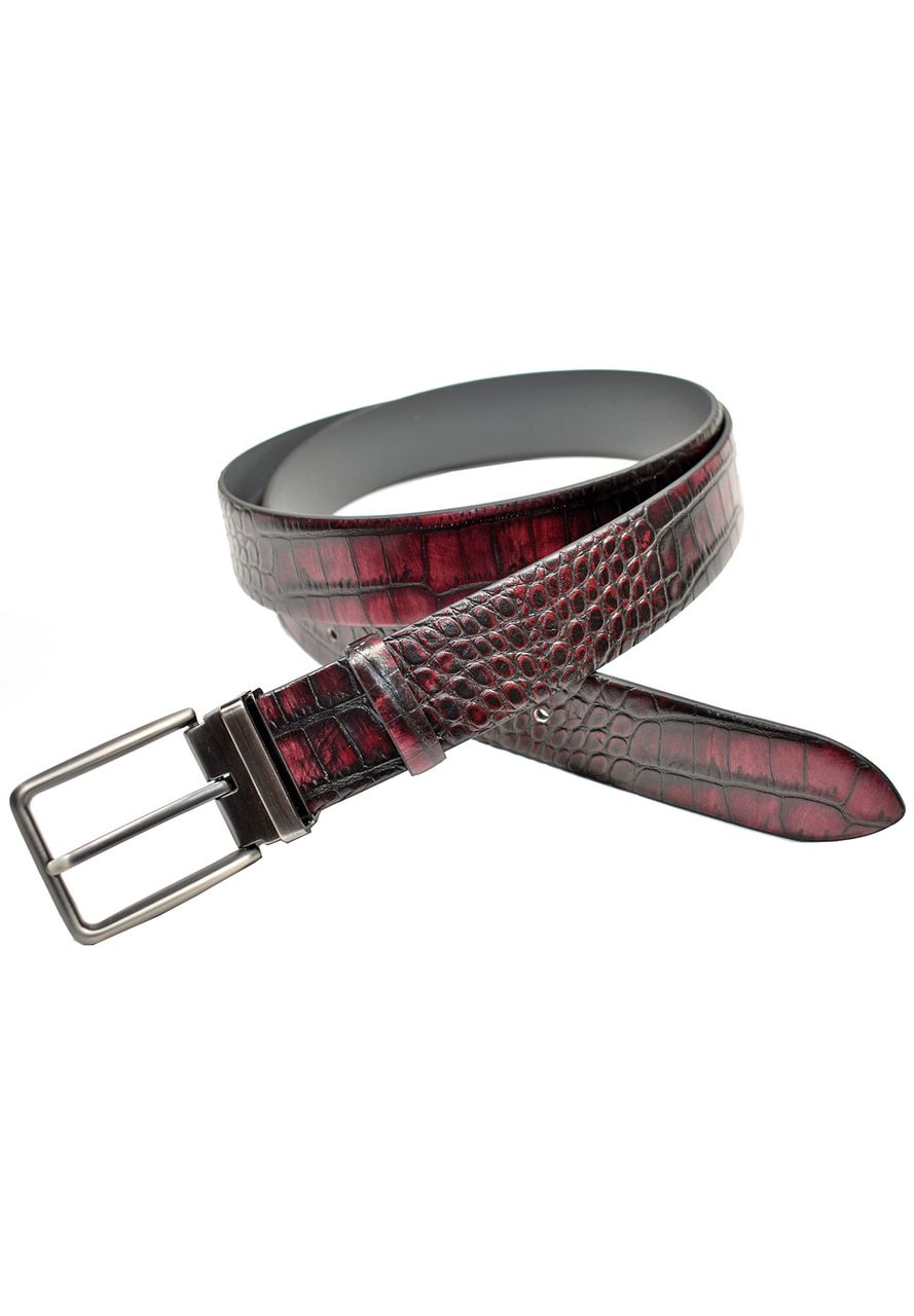 Marcello Fashion Embossed Crocodile Belt Men's Leather Belt – Marcello ...