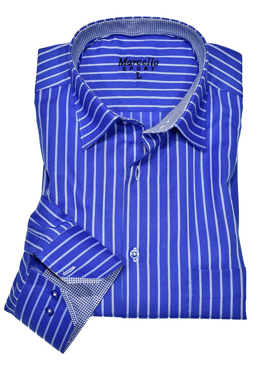 Marcello Sport Performance Stripe Dress Shirt